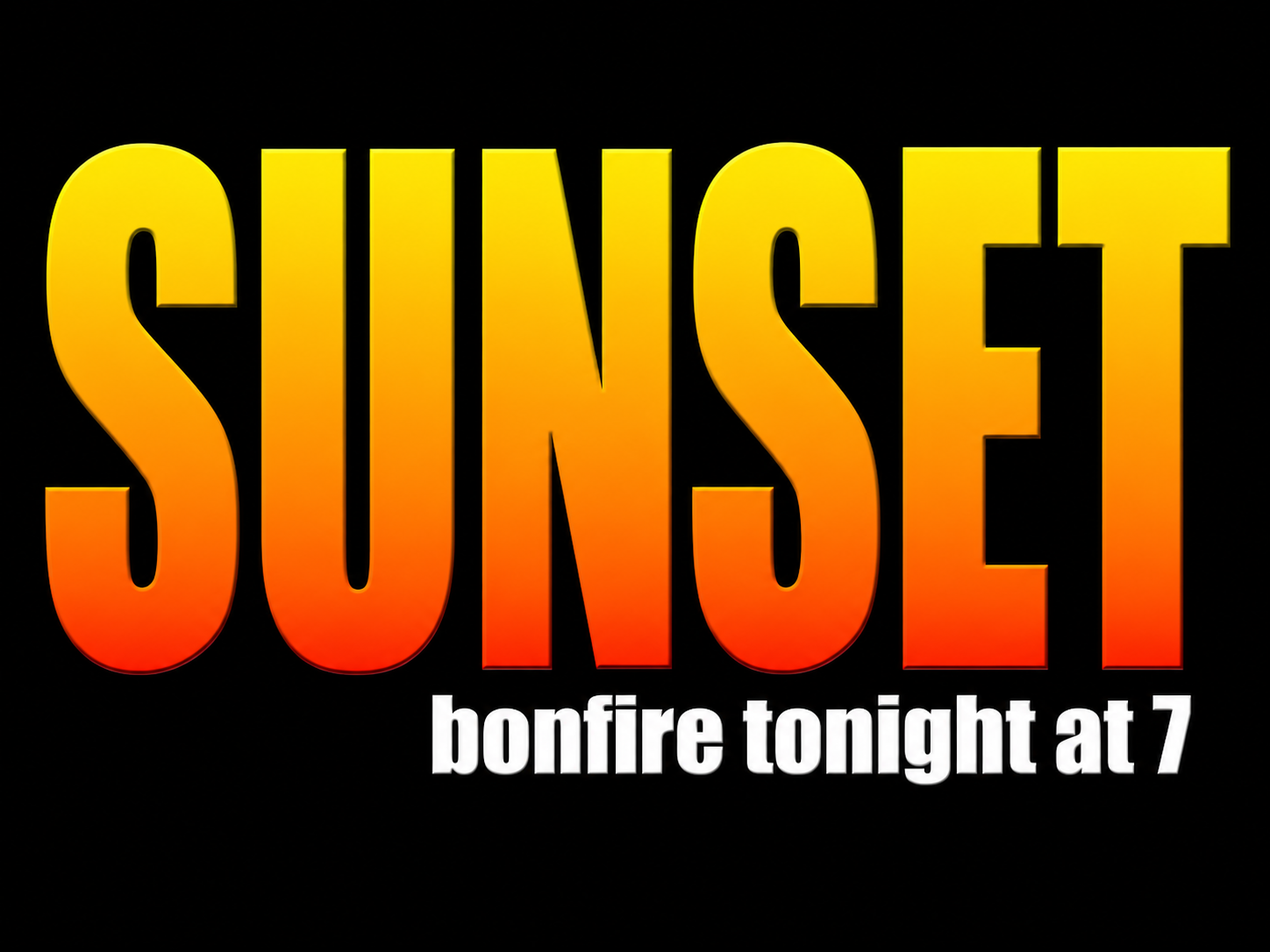 Sunset gradient text design