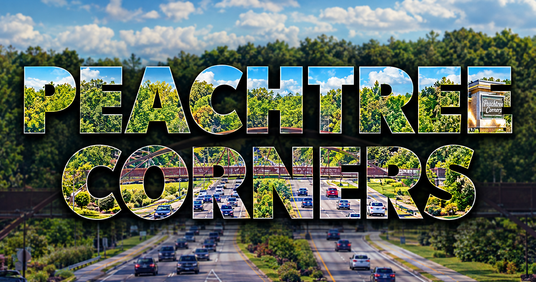 Sunset image clipping text effect