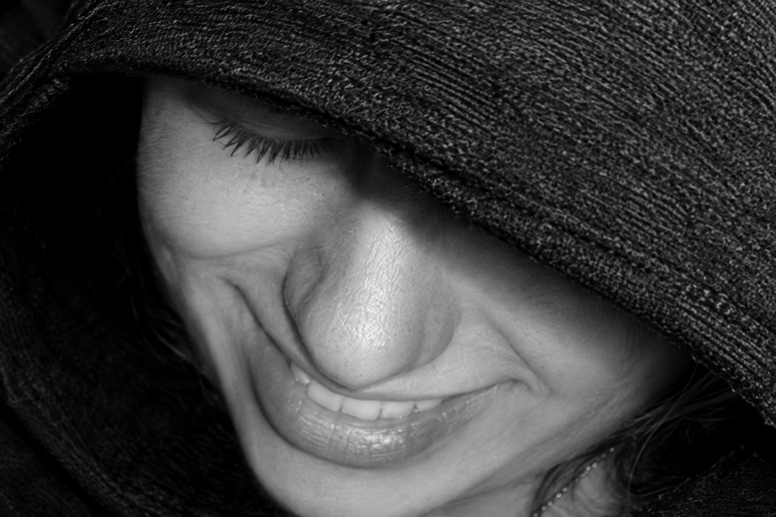 Black and white portrait